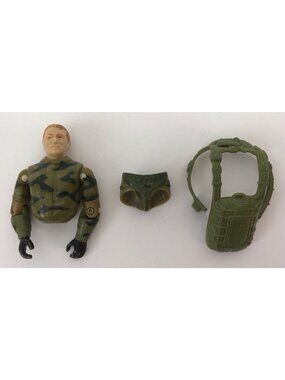 Vintage 1984 GI Joe Ripcord v1 Torso Head Arms Crotch & Parachute PARTS ONLY